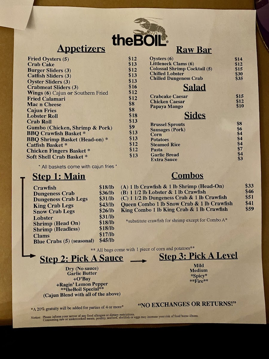 Menu Theboil Jersey City-4