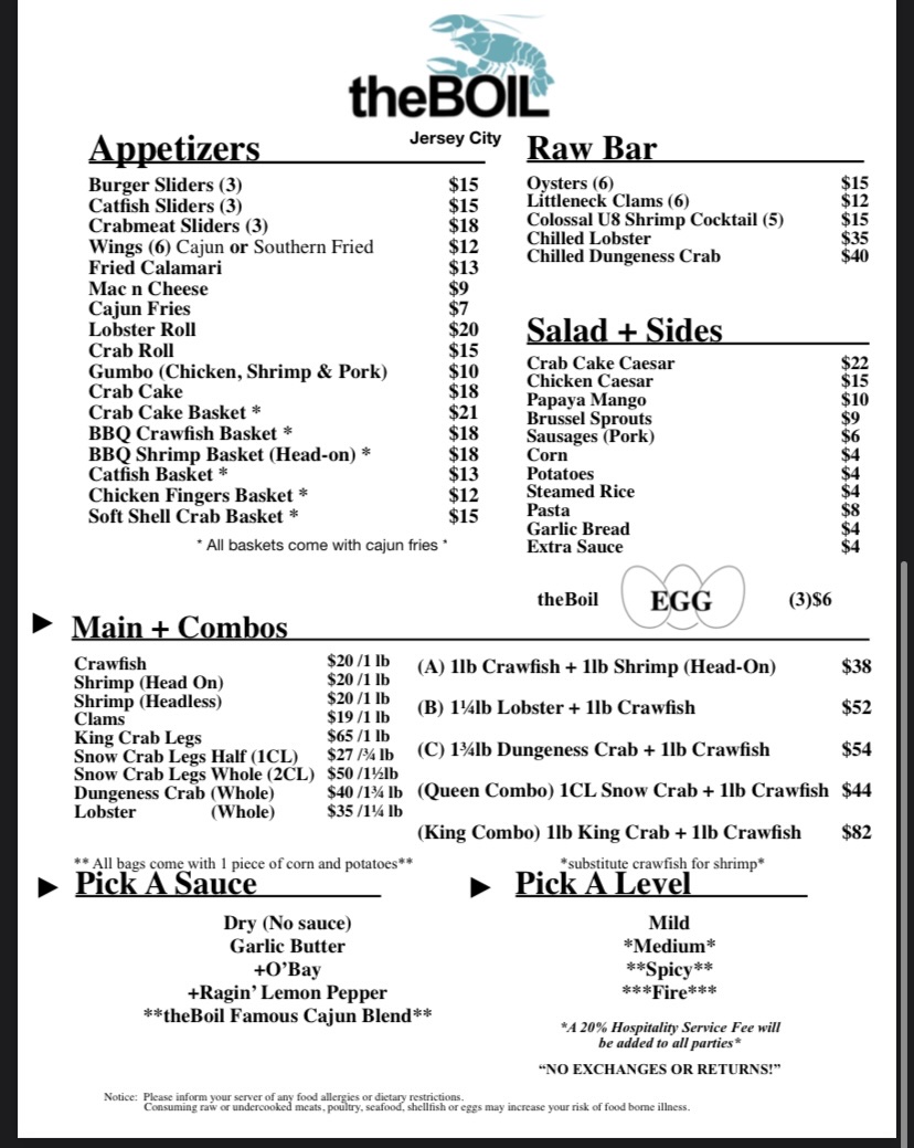 Menu Theboil Jersey City-8